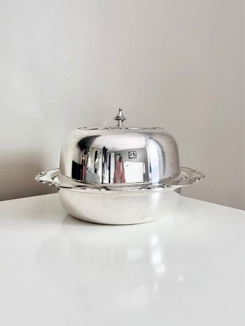Vintage Silverplate Muffin Warmer Serving Dish
